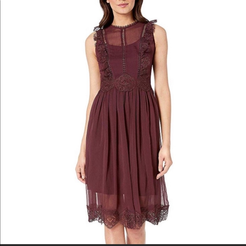 Ted Baker Porrla Frill Lace Midi Dress